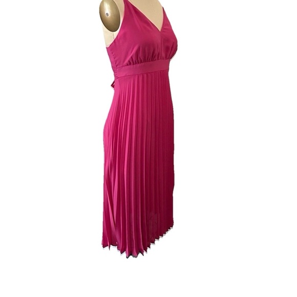 Jessica Simpson Pink Pleated Summer Sleeveless Adjustable Straps Midi Dress Sml - Picture 6 of 6